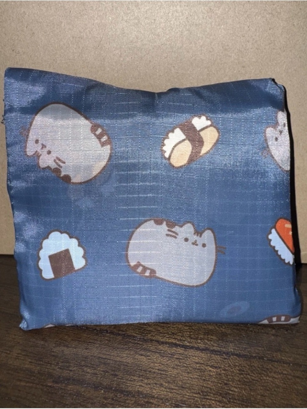 Pusheen Blue Sushi Print Foldable Tote limited edition Exclusive subscription